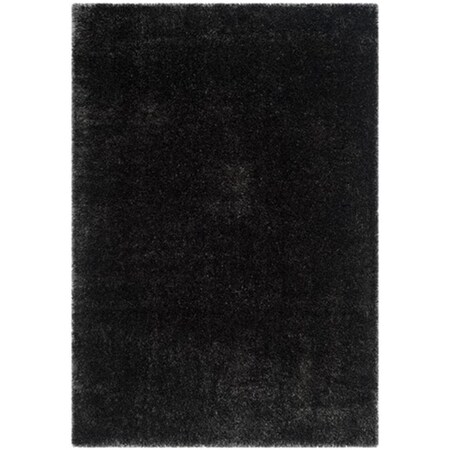 Safavieh Charlotte Shag Power Loomed Small Rectangle Rug- Charcoal- 4 x 6 ft. SGC720C-4